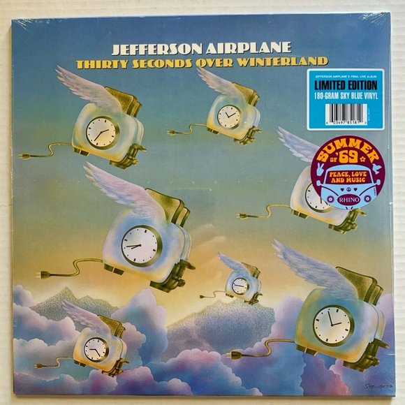 Jefferson Airplane Thirty Seconds Over Winterland LP ~ 180g Sky Blue Vinyl ~New! - Picture 3 of 4